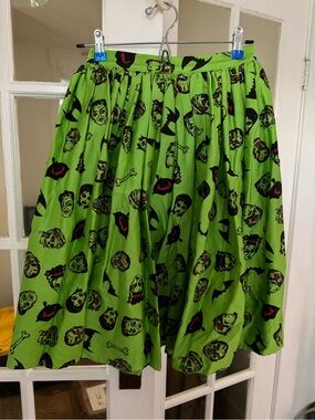 Vintage inspired monster print skirt